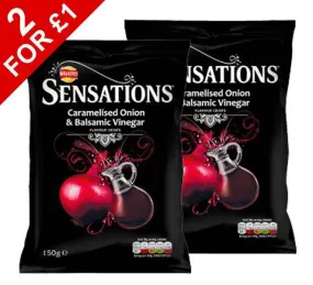 2 x Walkers Sensations 150g Caramelised Onion & Balsamic Vinegar
