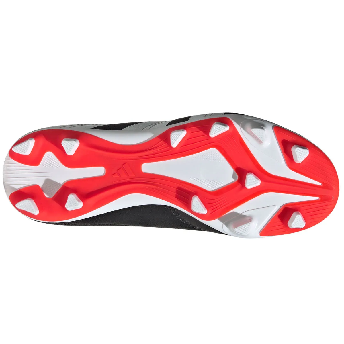 adidas Predator Club FG Youth Football Boots - Black/White/Solar Red