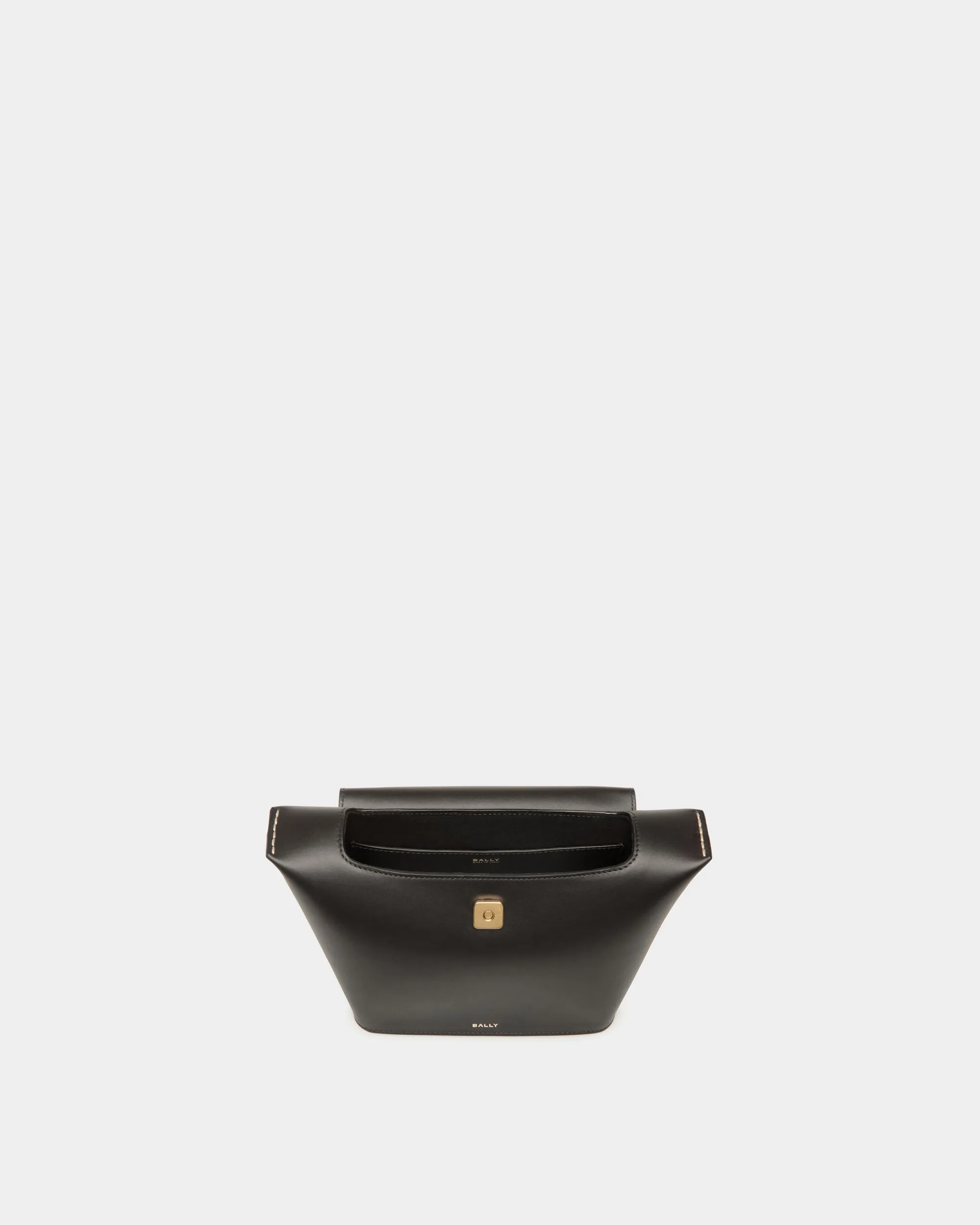 Belle Top Handle Bag in Black Leather