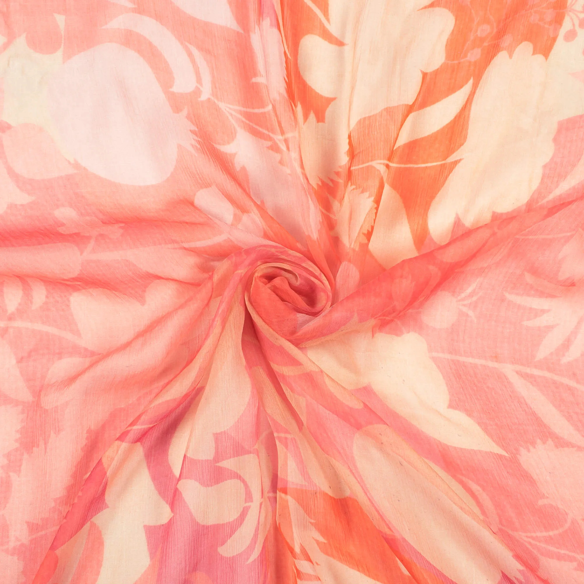 Bemberg Chiffon Fabric with Lovely Digital Floral Print