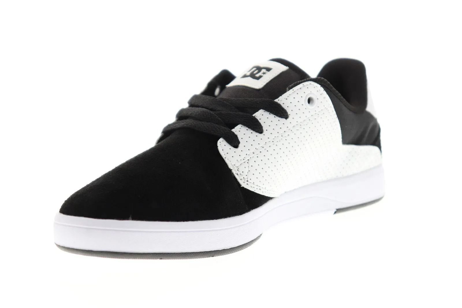 Black Suede Low Top Skate Sneakers for Men with Lace Up - DC Plaza TC S ADYS100319