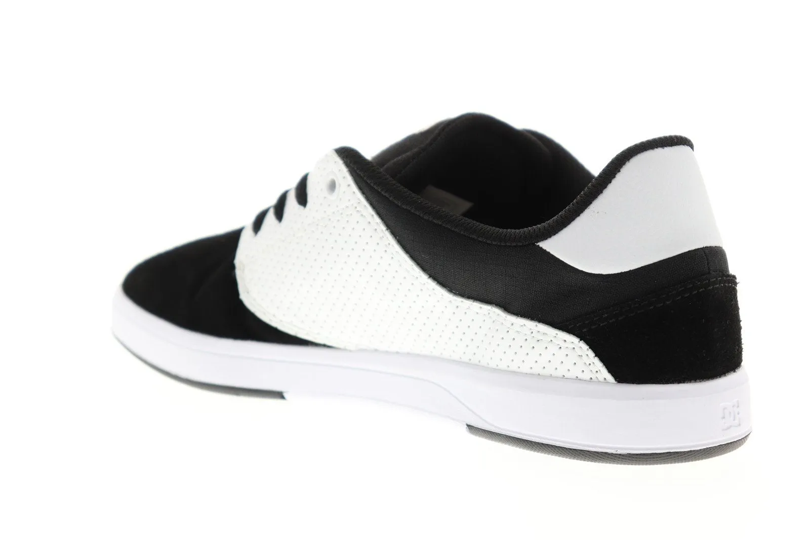 Black Suede Low Top Skate Sneakers for Men with Lace Up - DC Plaza TC S ADYS100319