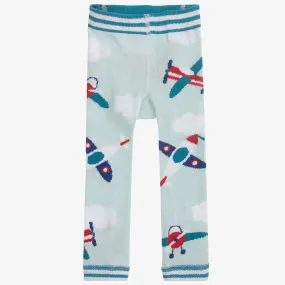 Blue Cotton Boys Leggings