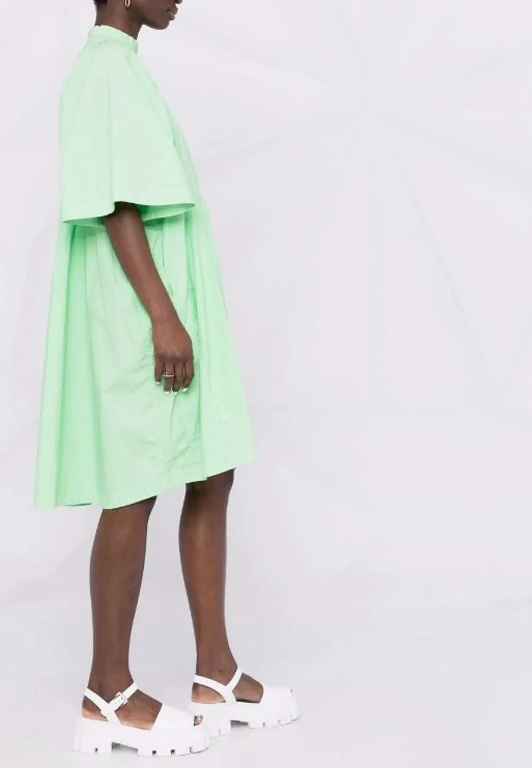 Bowl Dress garment dye - spring green