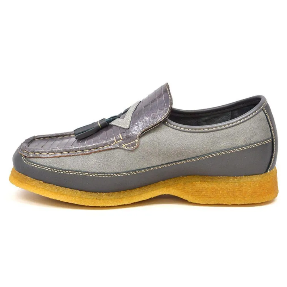 British Walkers Brooklyn 2 Men's Snake Skin Leather Crepe Sole Shoes