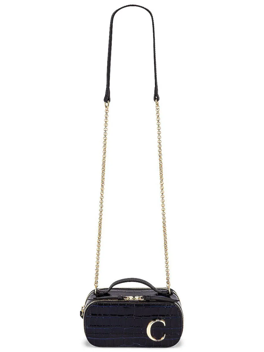 C Mini Vanity Bag Full Blue