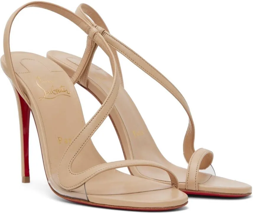 Christian Louboutin Beige Rosalie 100 Heeled Sandals for Women
