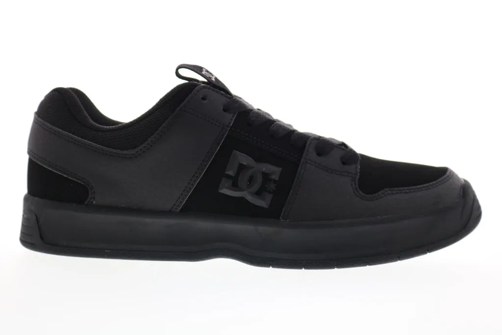 DC Lynx Zero ADYS100615 Men's Black Leather Lace Up Skate Sneakers Shoes.