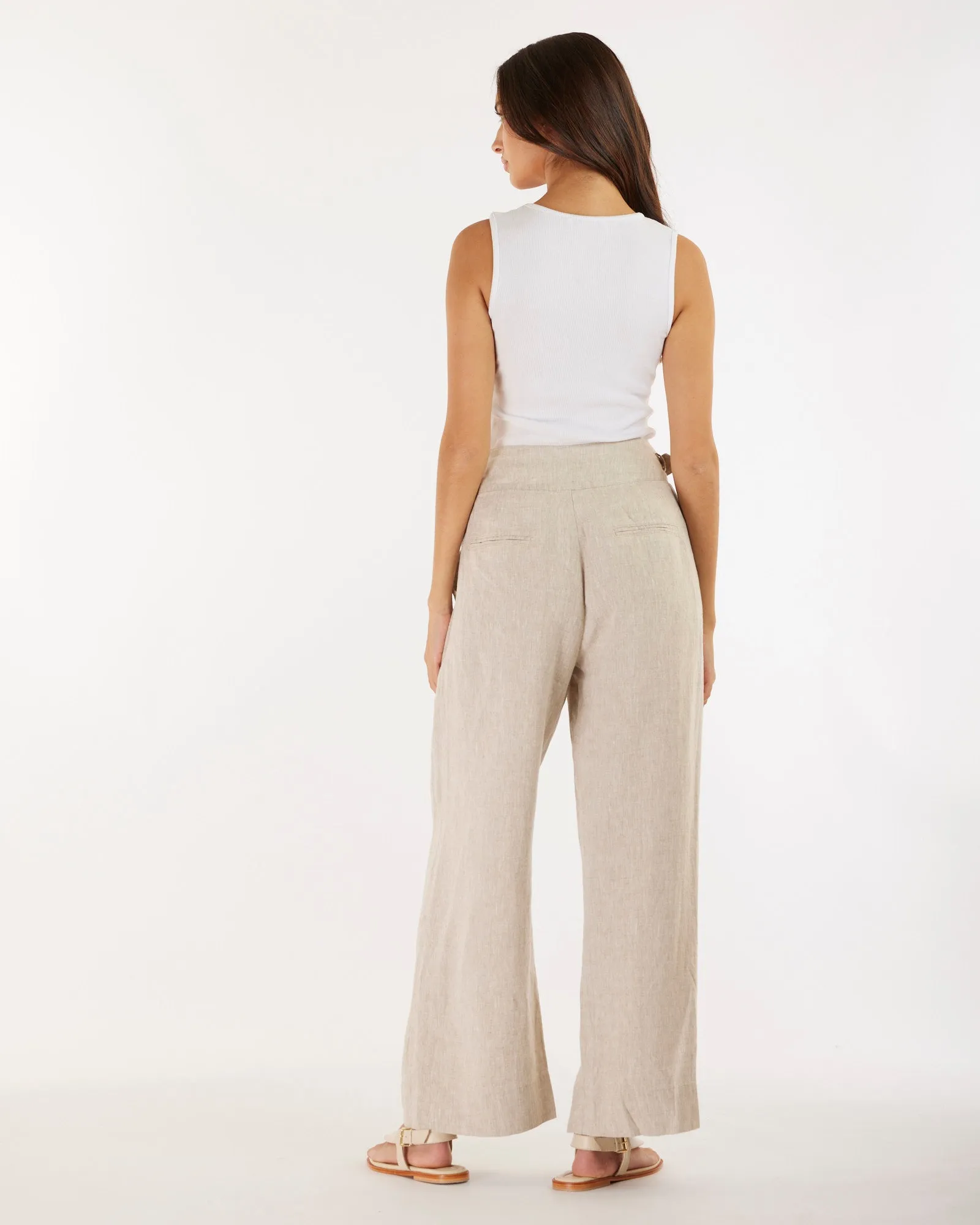 Natural Eugene Linen Pant