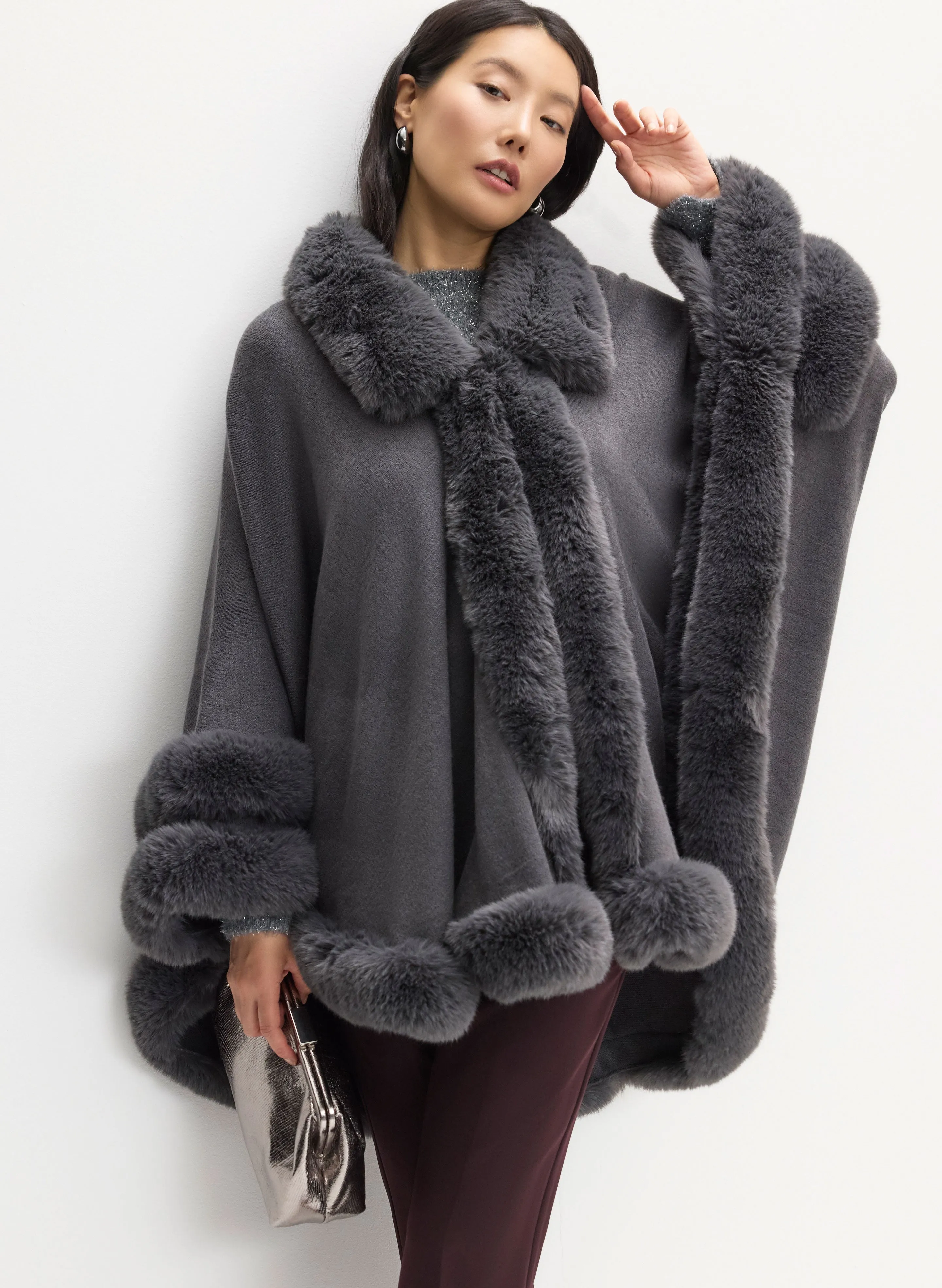 Faux Fur Cape