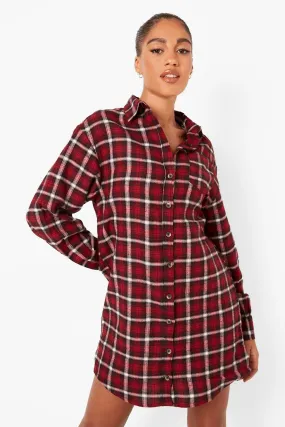Flannel Shirt Dress