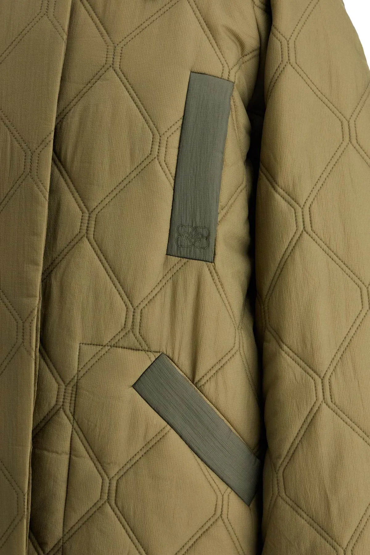 GANNI long quilted jacket.