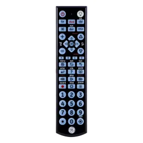 GE 4-Device Backlit Universal Remote, Black