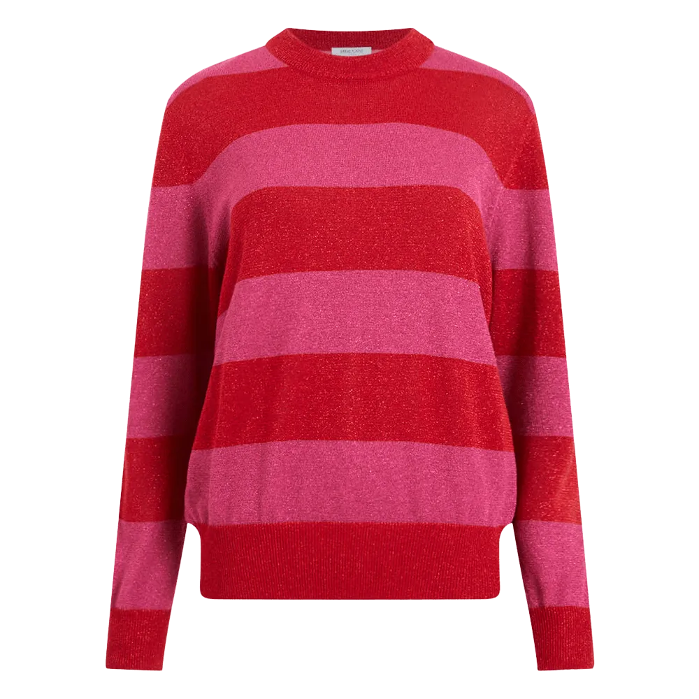 Great Plains Sparkle Stripe Knit Crew Neck Jumper