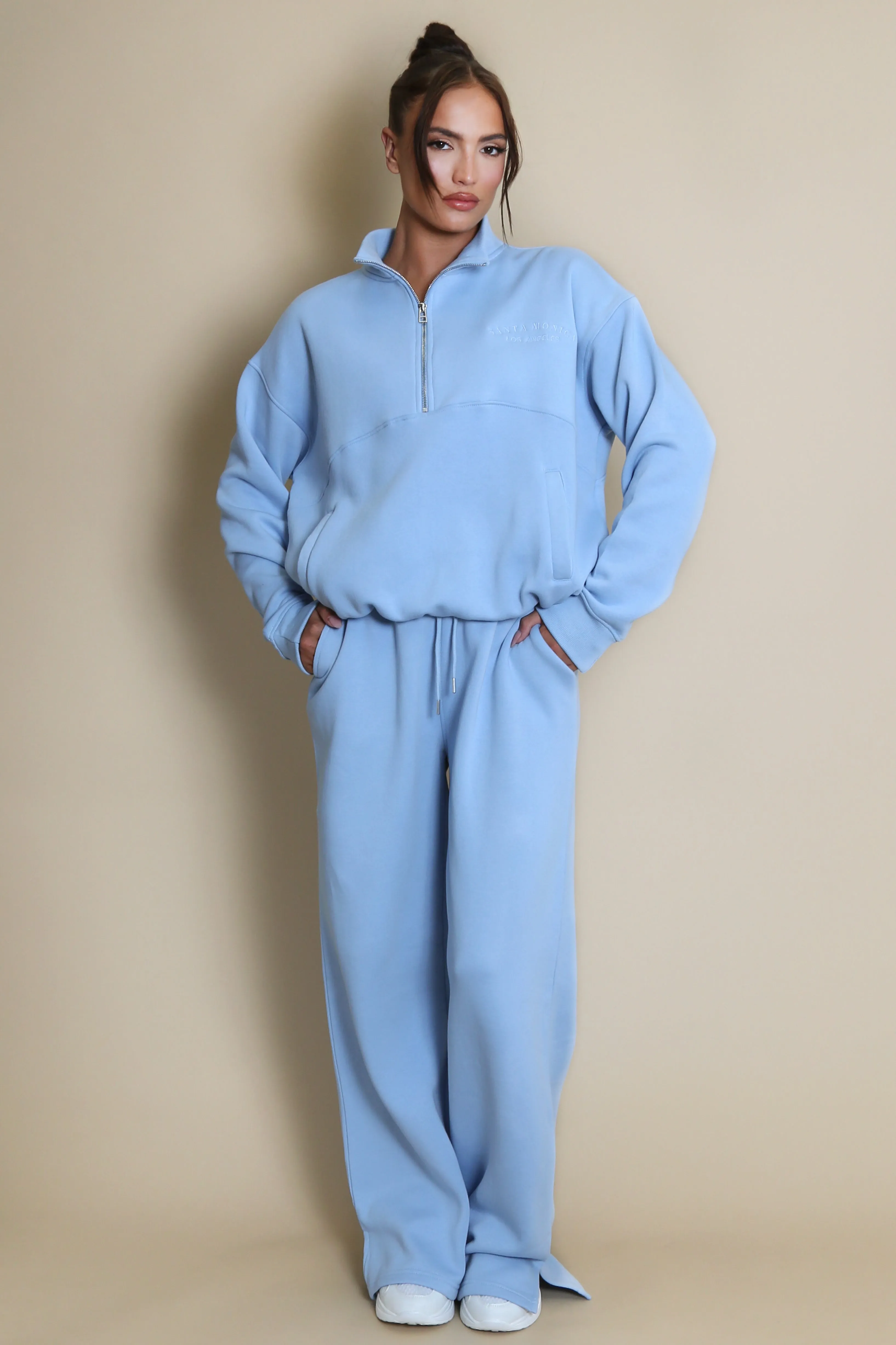Half Zip Santa Monica Sweatshirt  in Blue