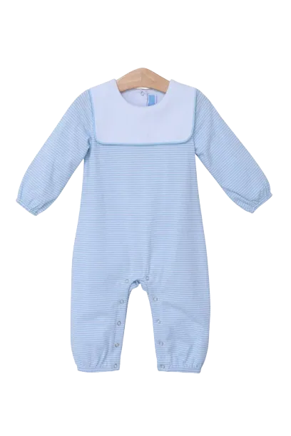 Lucas Romper Light Blue Stripe
