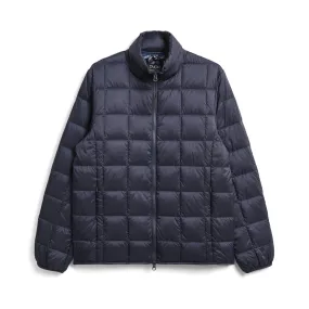 Navy High Neck Zip Down Jacket - Taion