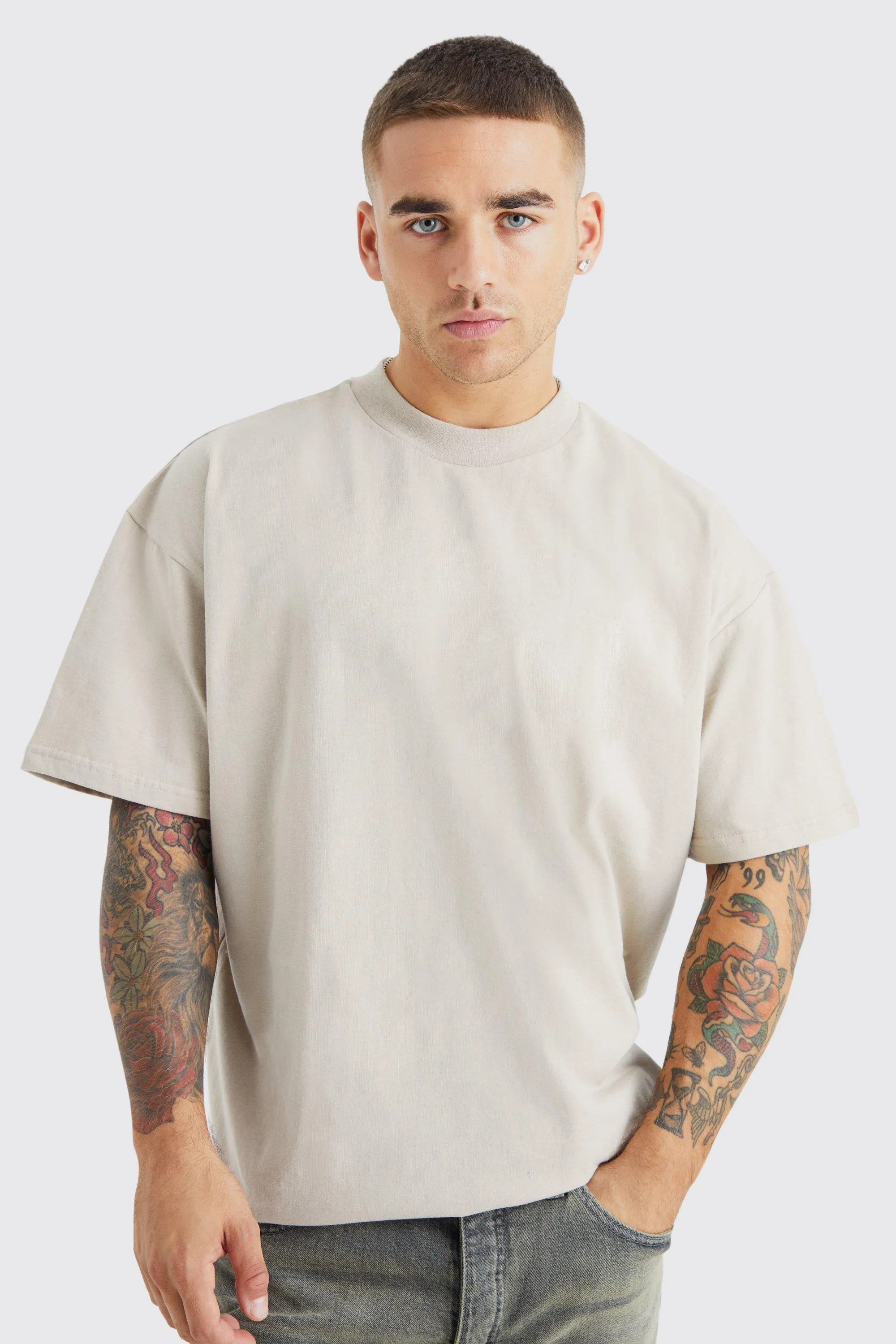 Oversized Extended Neck Heavy T-shirt