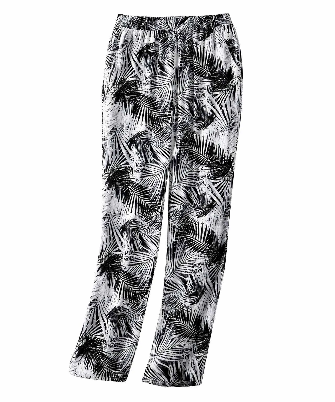 Women's Palm Print Straight Leg Pants