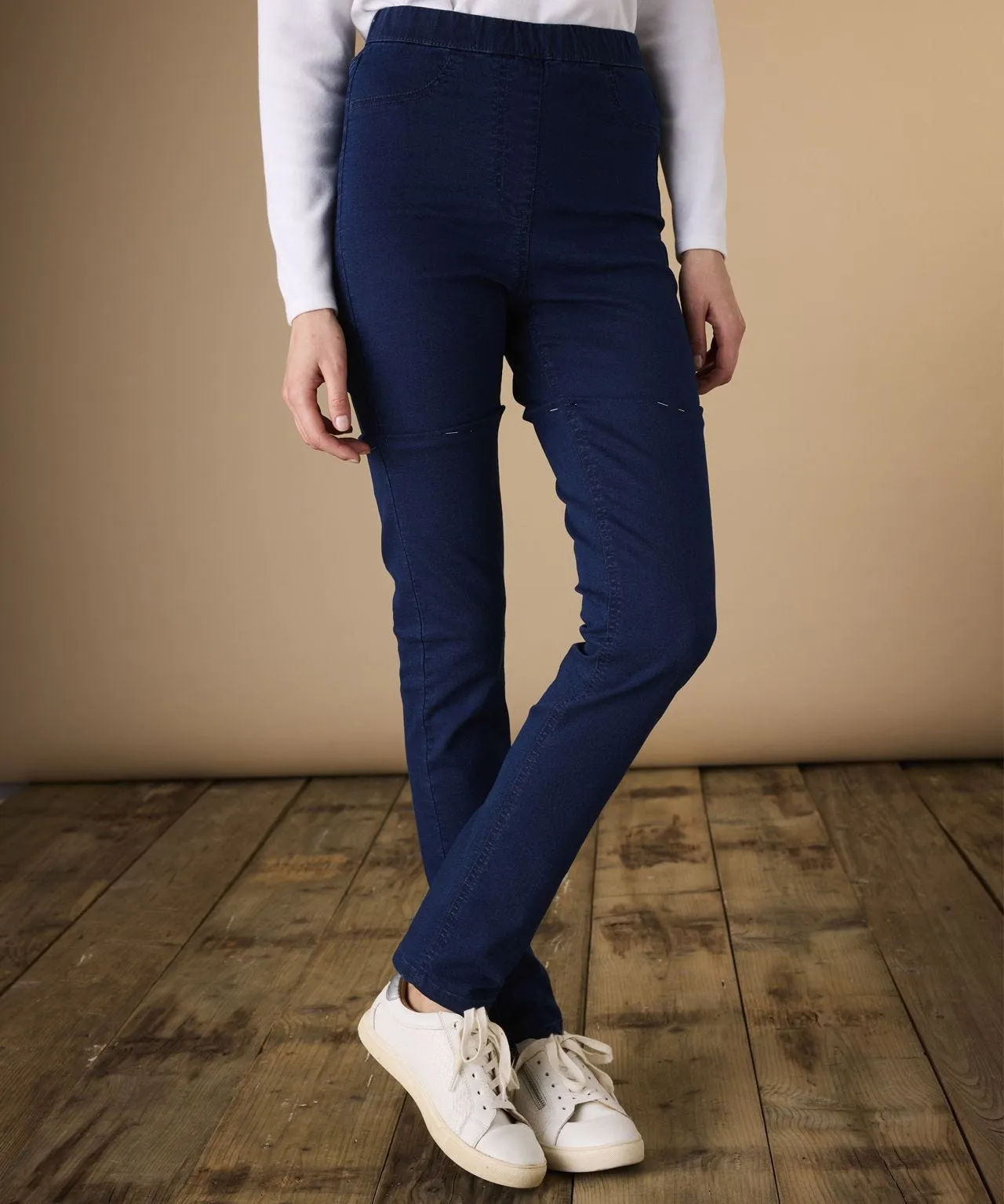 Pull on Denim Trousers