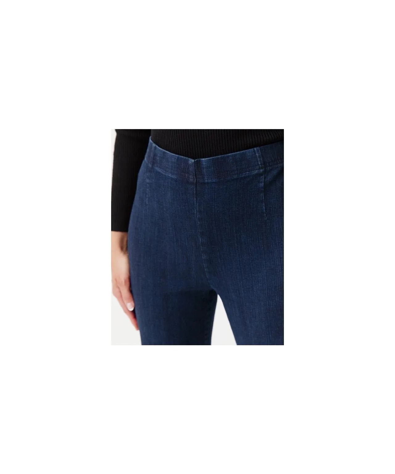 Pull-on Straight Leg Jeans