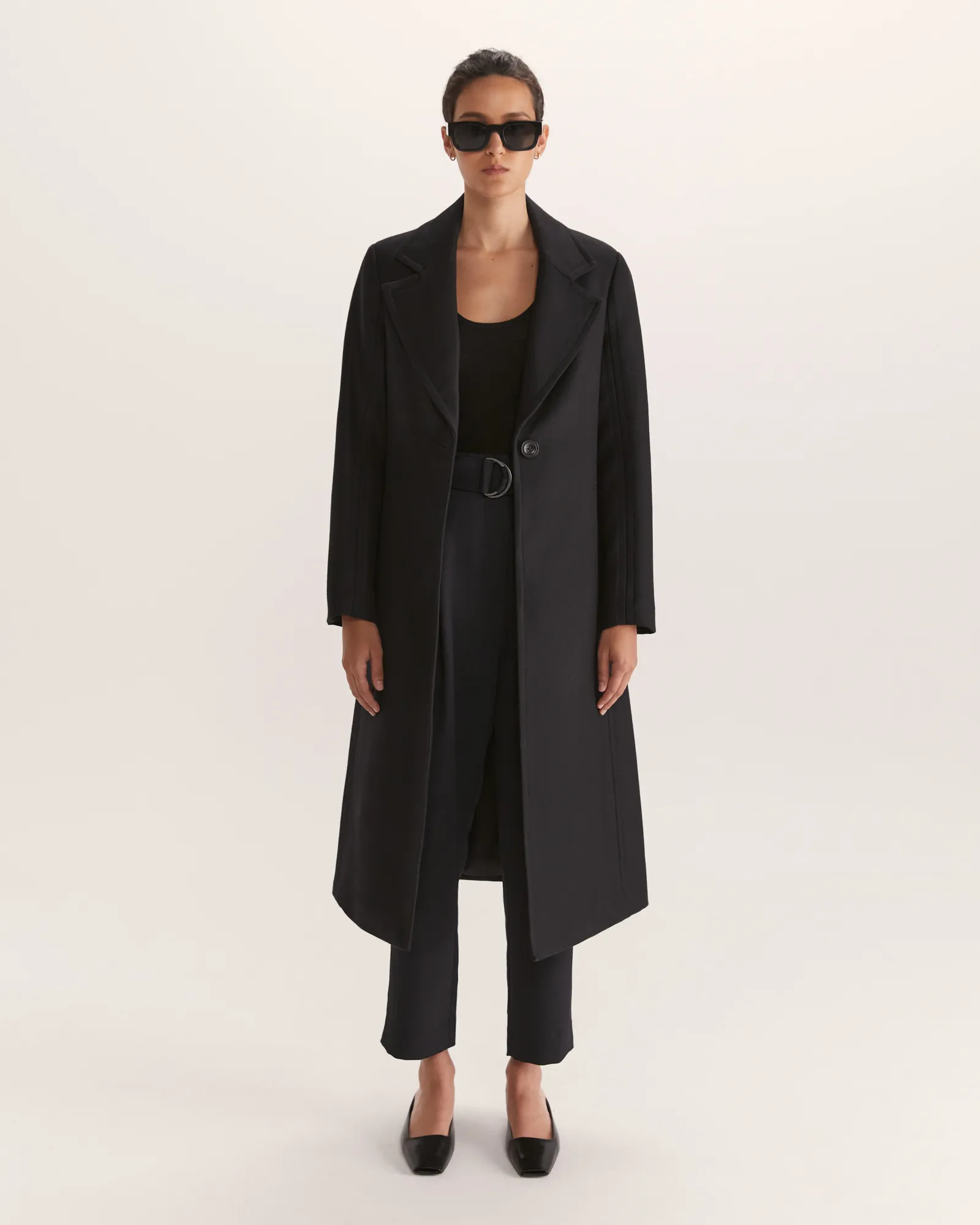 SABA Black Prudence Long Coat