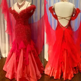 Sunny Red Evening Gown