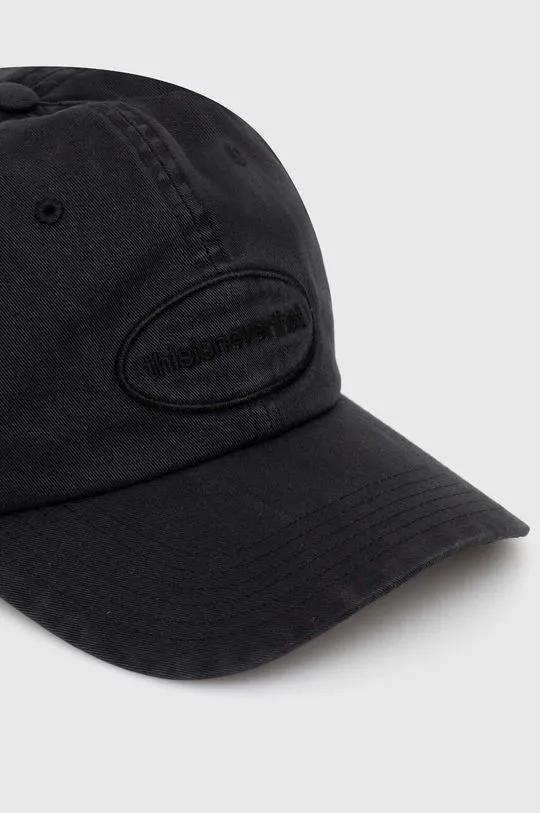 thisisneverthat cotton baseball cap Overdyed E/T-Logo Cap black color TN240WHWBC02