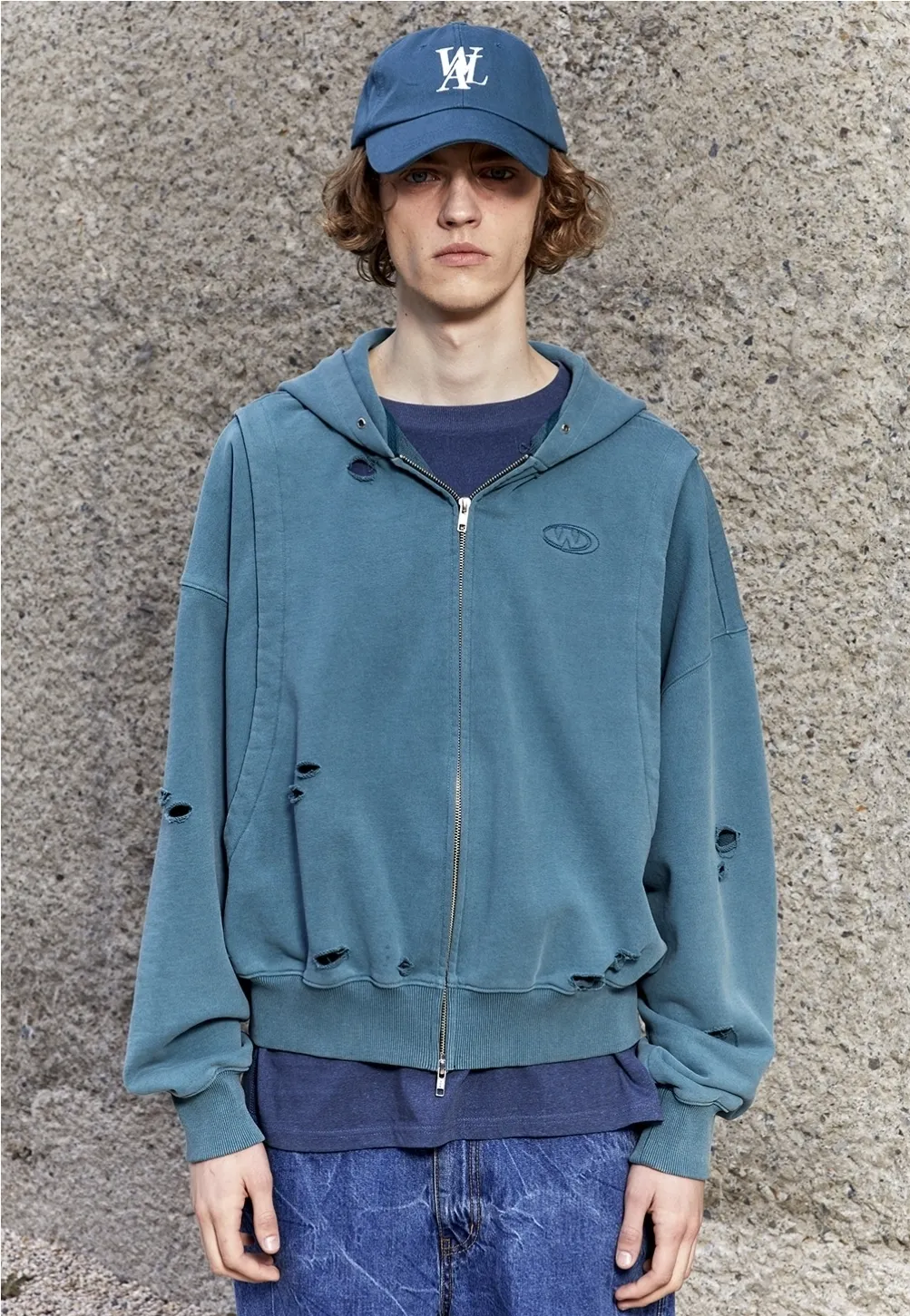 WOOALONG  |Unisex Street Style Long Sleeves Logo Hoodies